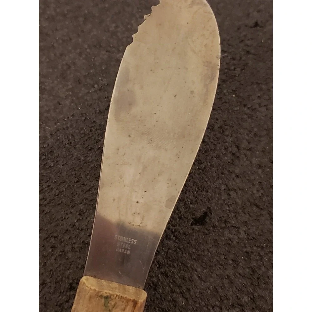 Spreader Knife Made In Japan‎ Brand Unknown Wood Handle